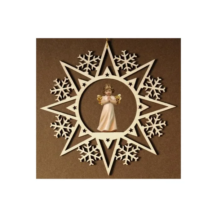 Kristallstern mit Engel betend