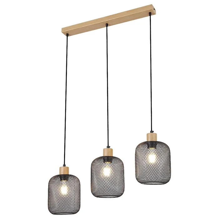 Kronleuchter Pendelleuchte für Innenräume aus Metall in Buchenholzoptik Rabalux [Größe 23,5×50,5×16 cm]