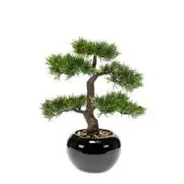 Künstlicher Bonsai Zeder ADARA im Keramiktopf, 35cm