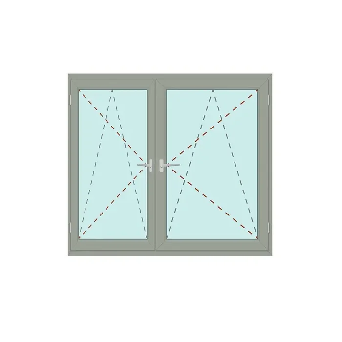 Kunststoff Fenster IDEAL 4000 2-flg. Dreh/Kipp asymmetrisch links