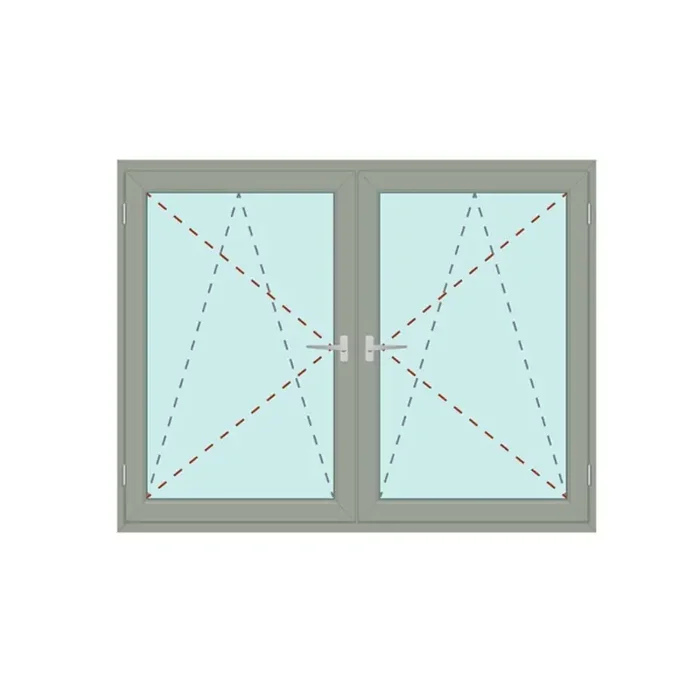 Kunststoff Fenster System 76/3S 2-flg. Dreh-Kipp / Dreh-Kipp