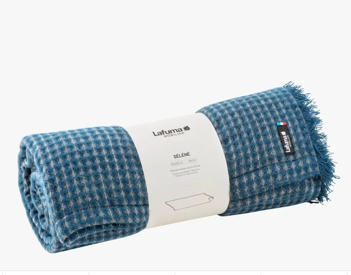 Lafuma Decke SELENE PLAID XXL blau 150×200 kuschelig