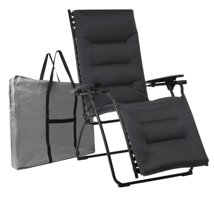 Lafuma Liegestuhl Relaxliege Evolution Aircomfort acier mit Aufbewahrungstasche