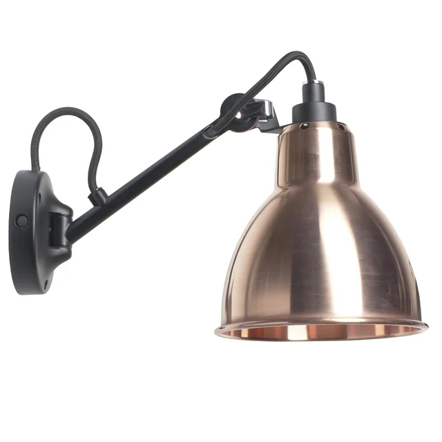 Lampe Gras N104 Wandlampe Schwarz/ Rohkupfer – DCWéditions