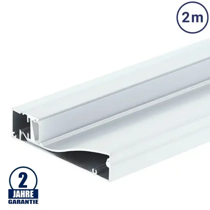 LED Sockelleistenprofil Silber 2m SET OP