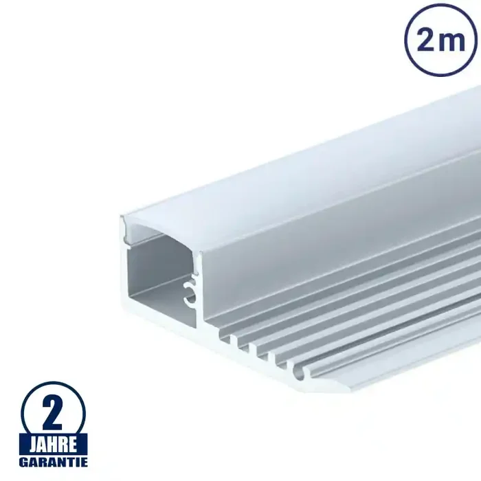 LED Treppenabschlussprofil eloxiert 2m SET