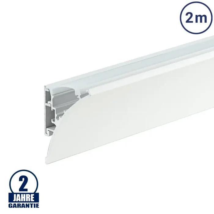 LED Wandprofil für indirekte Beleuchtung Weiß 2m SET
