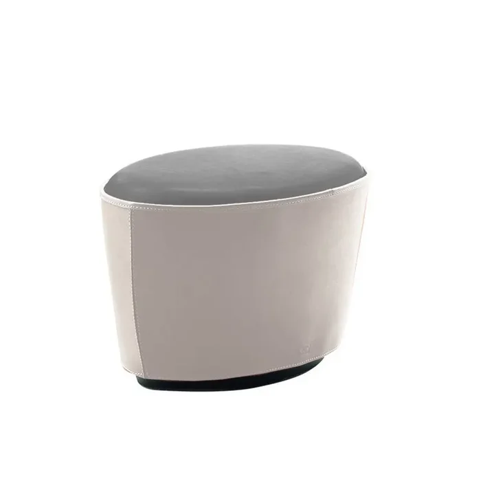 Lederhocker MAMY BLUE von Roberto Lazzeroni für Poltrona Frau