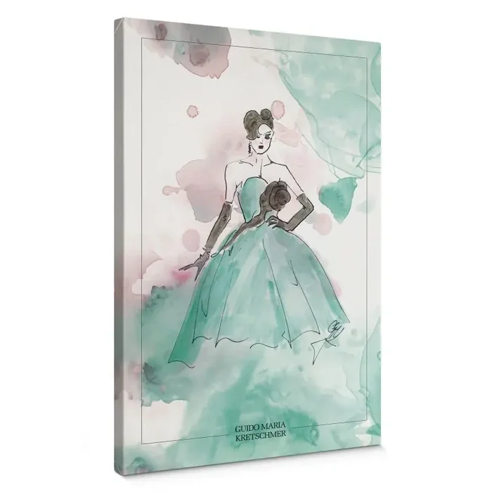 Leinwandbild Audrey in Türkis – Guido Maria Kretschmer Kollektion – 40×60 cm