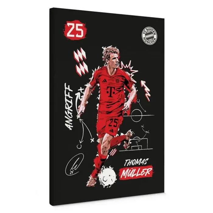 Leinwandbild FC Bayern – Thomas Müller 2024/25