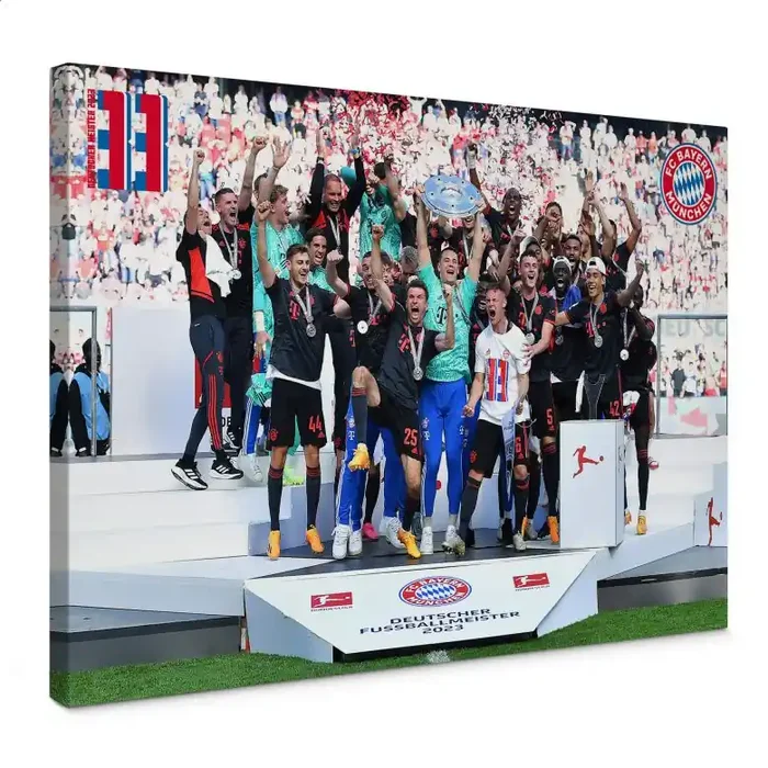 Leinwandbild FC Bayern Deutscher Meister 2023 – 60×40 cm