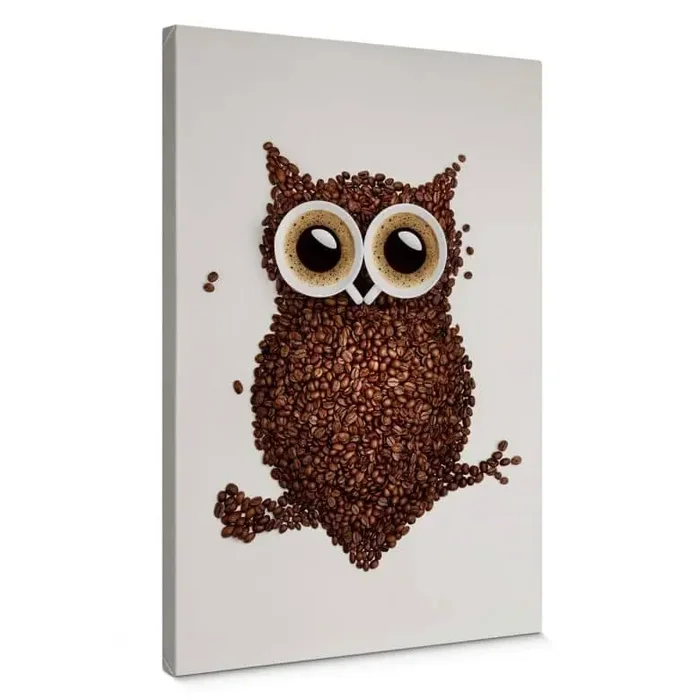 Leinwandbild Kaffeeeule