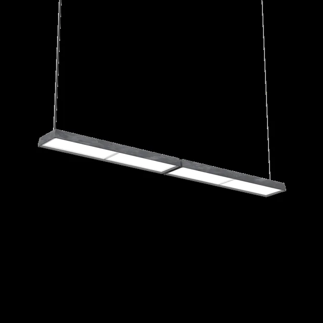 Louis Poulsen LP Slim Pendelleuchte Double 3000K & Dali Dark Raw Aluminium