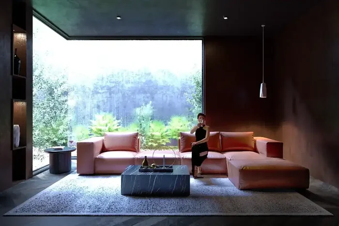 Lounge Ecksofa Havanna nach Maß Echtleder