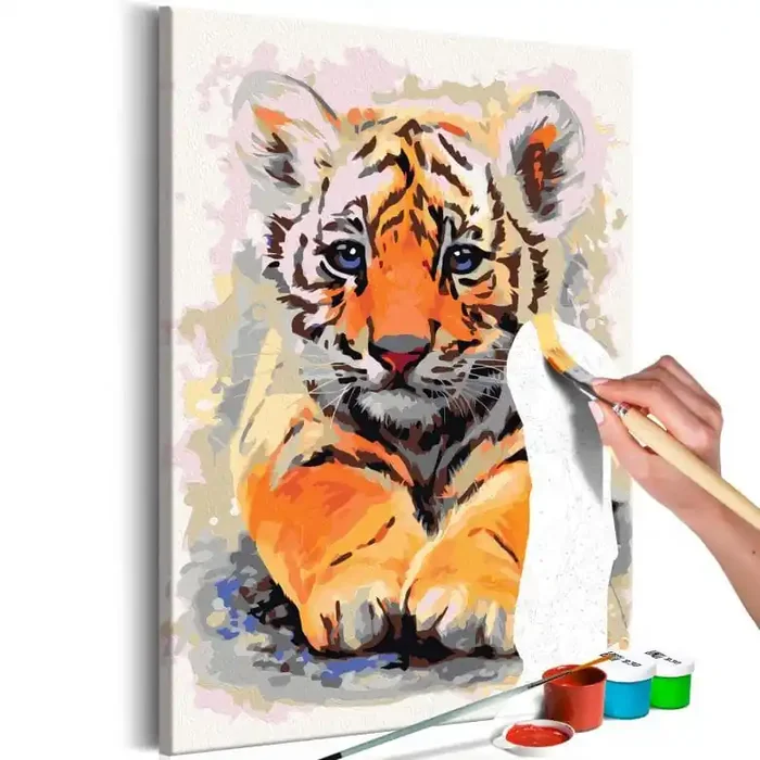 Malen nach Zahlen Leinwandbild – Tigger – 40×50 cm – mit Keilrahmen – bespannt