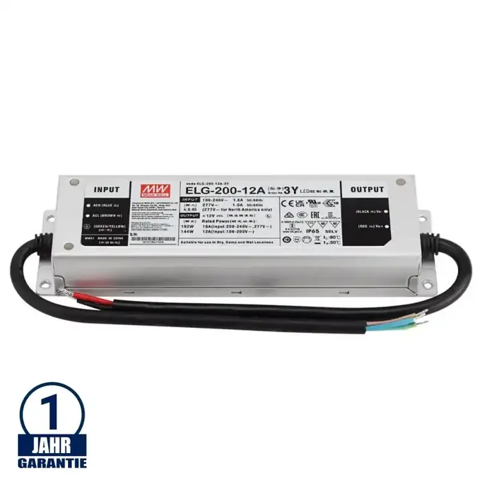 MEAN WELL 192W 12V DC Metall Netzteil Wasserdicht IP65