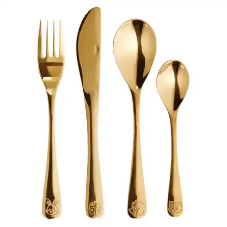 Mini Kinderbesteck, Gold