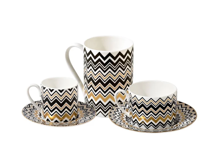 Missoni Home Zig Zag Gold Frühstücksdienst