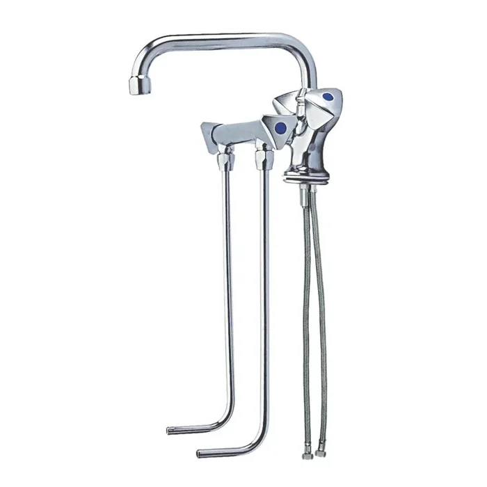 Mixer faucet high pressure for 2 basins