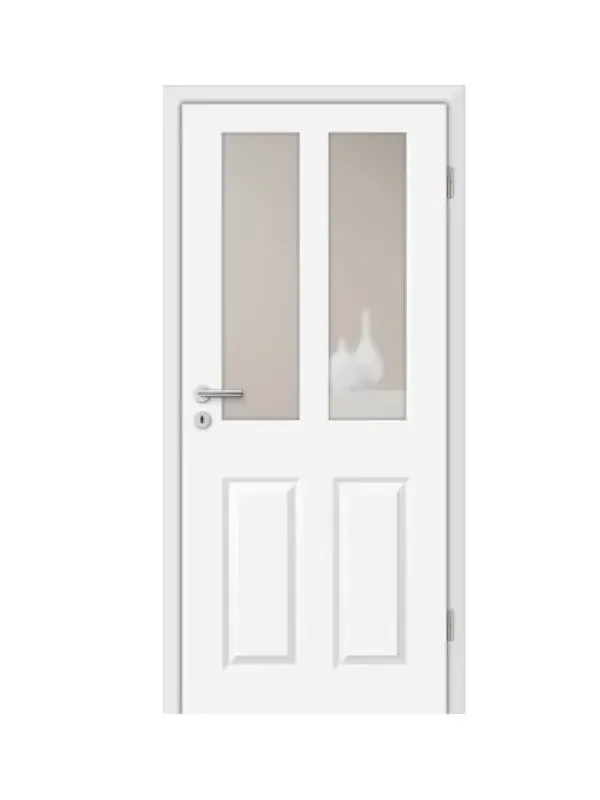 Moseltüren Elegance 04 Stiltür mit Lichtausschnitt Polarweiß Weißlack RAL 9003