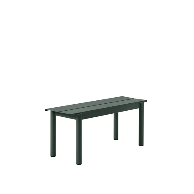 Muuto Linear Steel Bank 110 X 34 cm Dunkelgrün