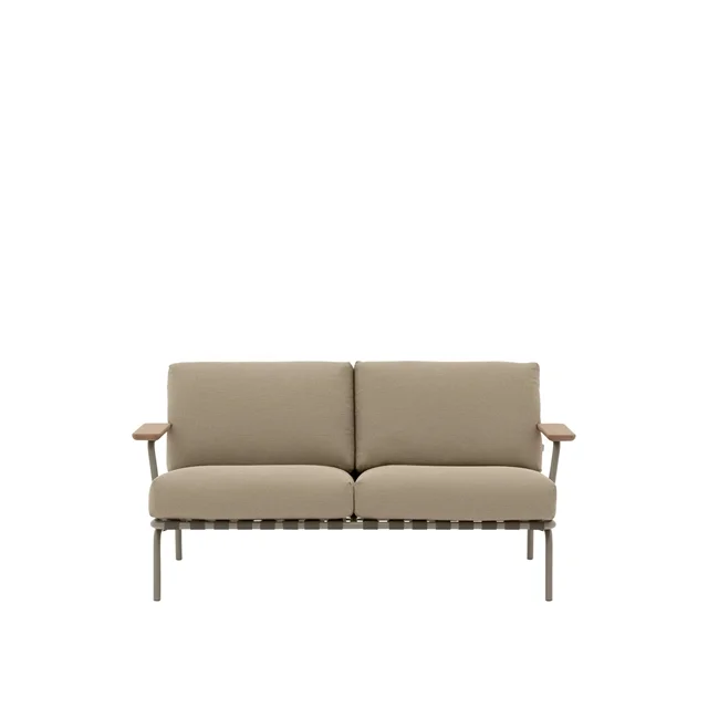 Muuto Settle Outdoor 2-Sitzer Sofa Rippengewebe 5/Taupe