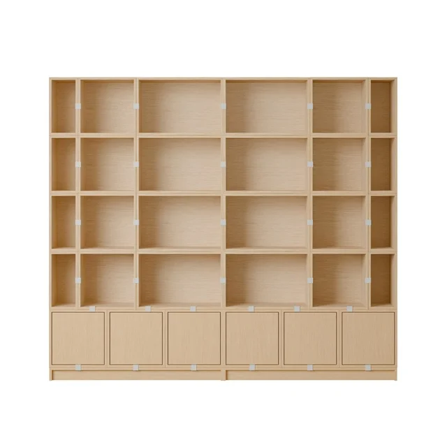 Muuto Stacked Bücherregal Konfiguration 1 Eiche