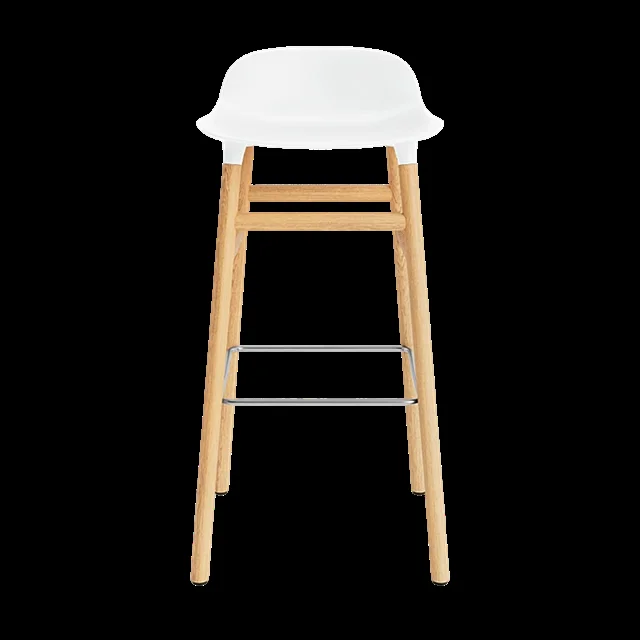 Normann Copenhagen Form Barhocker H75 cm Weiß/Eiche