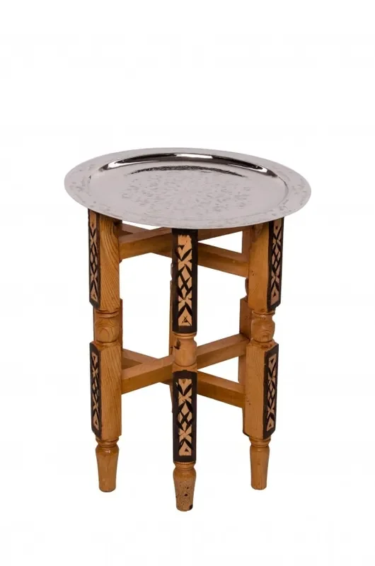 Orient Tisch Iman – Silberfarbig, 40cm