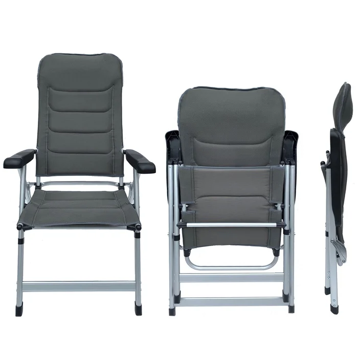 osoltus Alu Camping Klappsessel Soft Touch 3D MESH AIR anthrazit