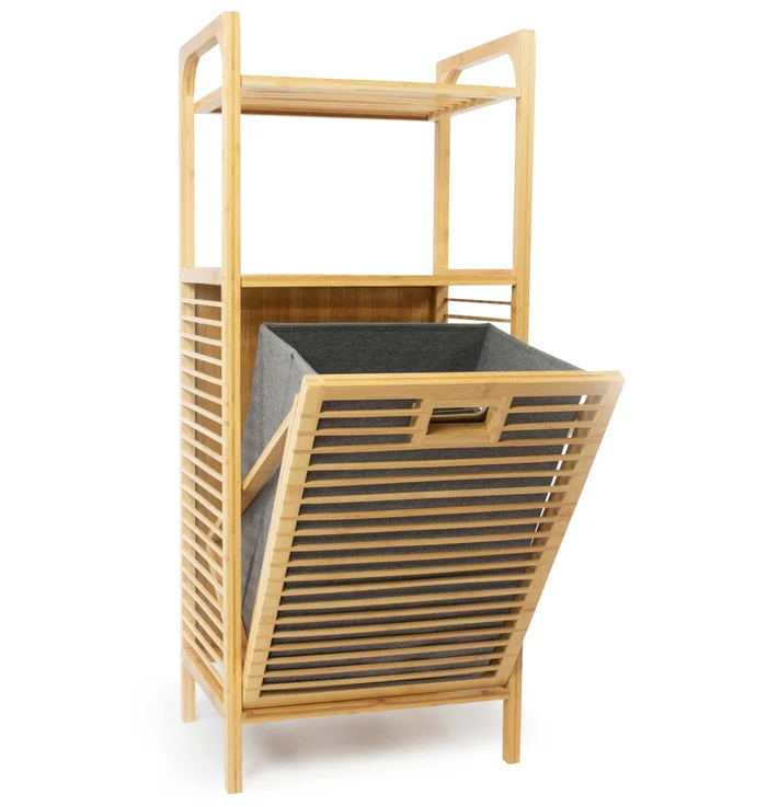 osoltus Badregal Wäschekorb natur Wäschesammler Wäschebox EDGE