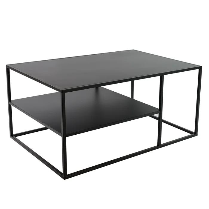 osoltus cube Industrie Stil Couchtisch Stahl schwarz 90x60x45cm