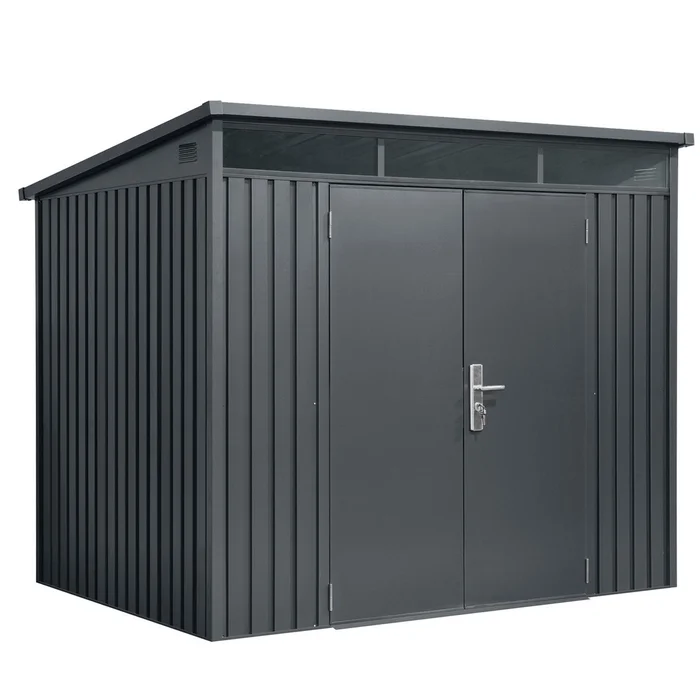 osoltus Metall Gerätehaus Geräteschuppen Pultdach Skylight 4 m²