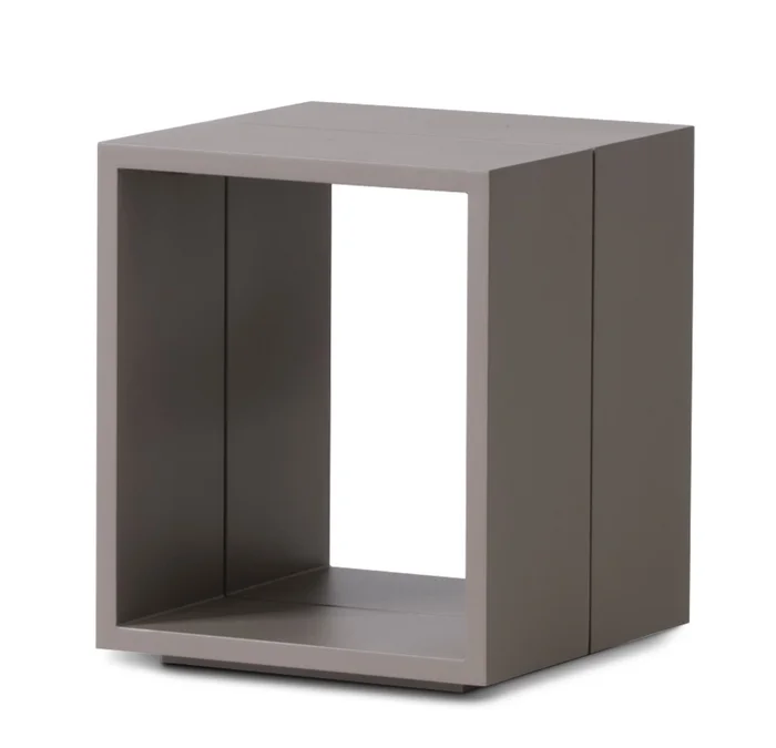 osoltus Premium Lounge Design Alu Beistelltisch taupe beige Lykke