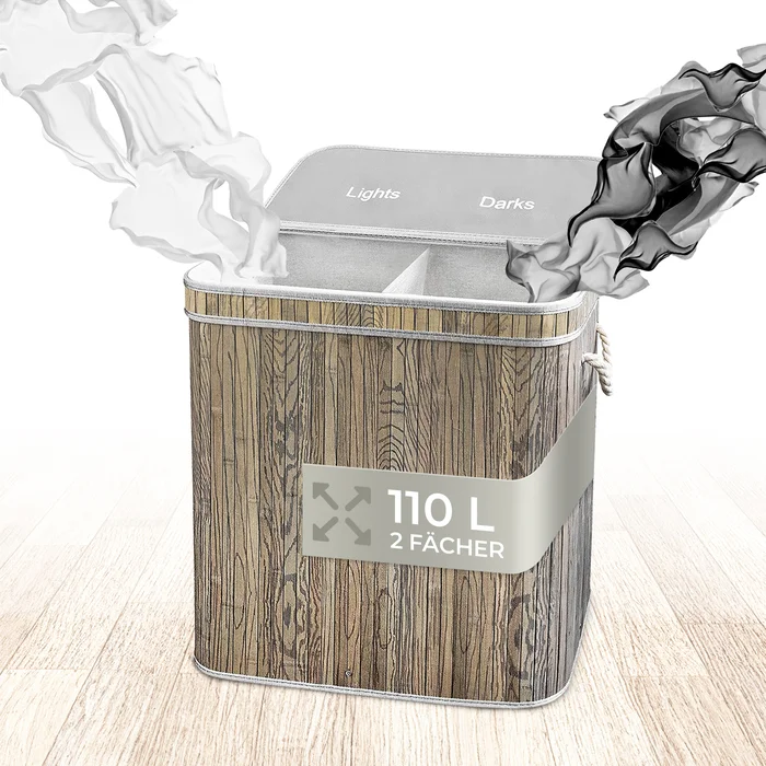 osoltus Wäschesortierer Camps Bay Wäschebox Wäschekorb 2 Fächer