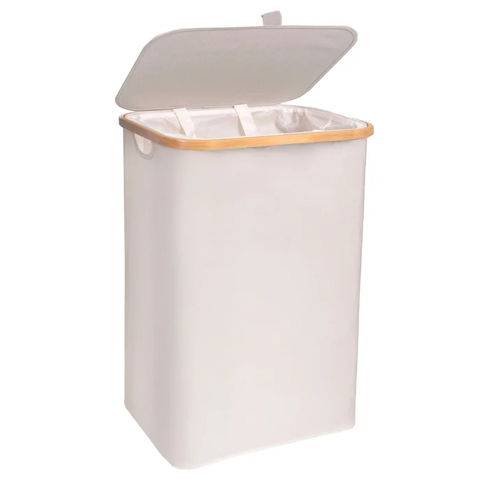 osoltus Wäschesortierer Nelson 1-Fach Wäschekorb Bambus beige 60cm