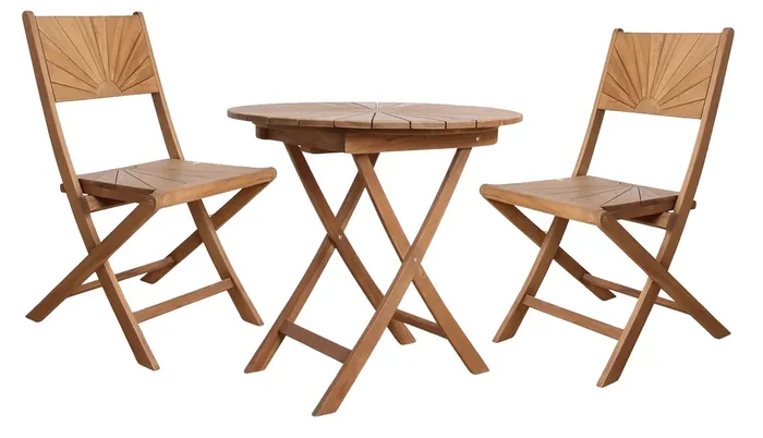 Outdoorset Teakholzset Essgruppe Sunset