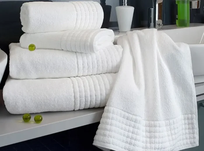 Palma Zwirnfrottier Weiß 70 x 140 cm I B-Ware