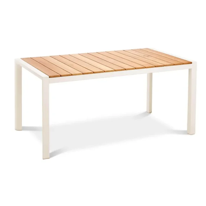 Paros – Gartentisch 210×90 cm in Teakholz – Sand