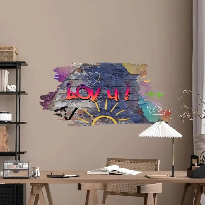 Personalisiertes Wandtattoo Graffiti mit Wunschtext – Street Art