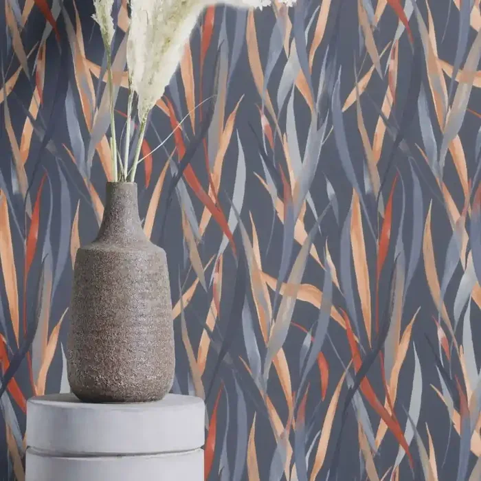 Pflanzentapete, Vliestapete Paraiso blau