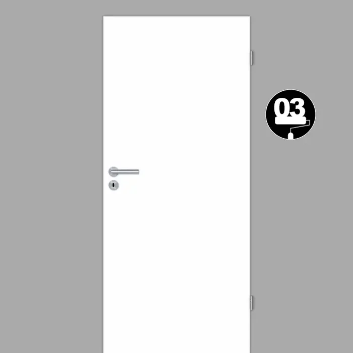 Polarweiss 03 Zimmertür / Innentür Weiss CPL RAL 9003
