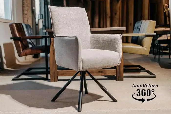 Polsterstuhl mit Armlehne Stoff Till-G