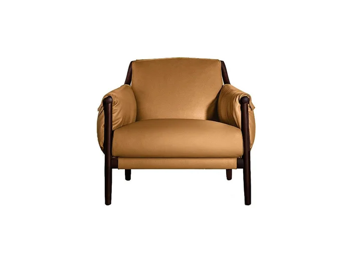 Poltrona Frau Times Lounge Sessel – Pelle Frau® SC 136 Lebkuchen / Esche Mokka gebeizt Entworfen von Spalvieri & Del Ciotto