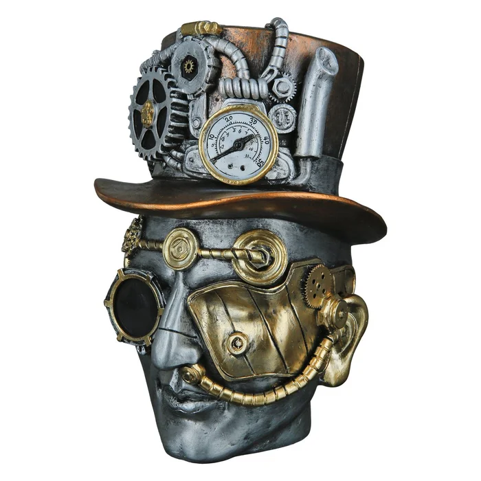 Poly Skulptur „Steampunk Male“