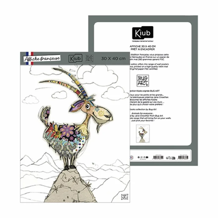 Poster Kiub Kook Bouquetin [Größe 30×40 cm]