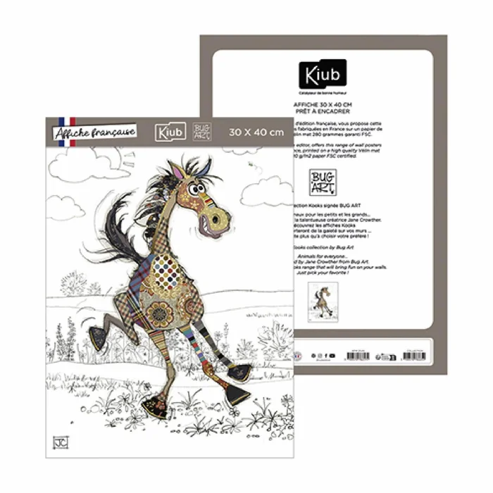 Poster Kiub Kook Cheval [Größe 30×40 cm]
