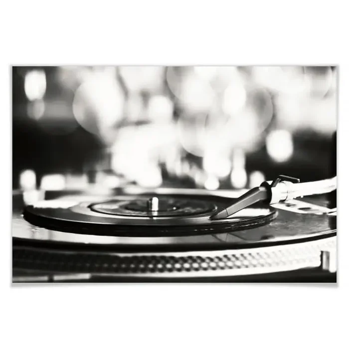 Poster Vinyl Record on Turntables