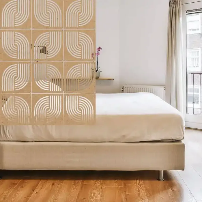 Raumteiler Regenbogen Muster – MDF Natur