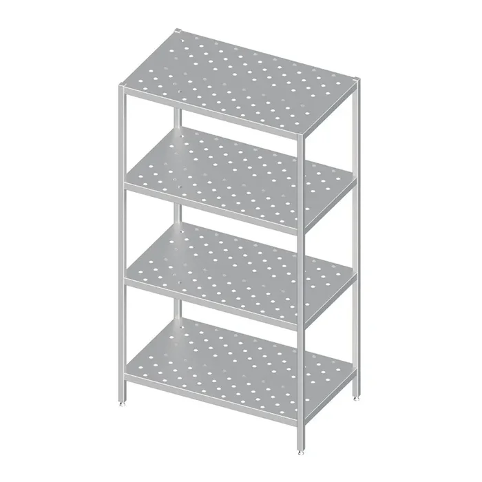 Regal mit gelochten Böden, 600x600x1800 mm, Selbstmontage
